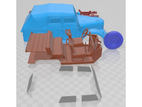 GAZ 69A 1968 Printable Car 3D Print Model