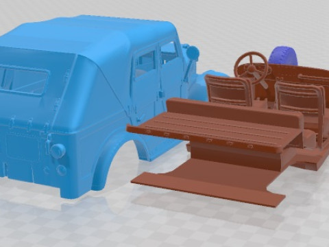 GAZ 69A 1968 Printable Car 3D Print Model