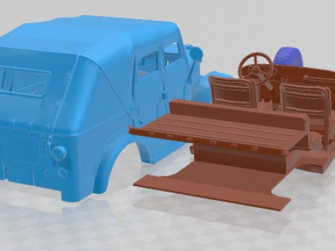 GAZ 69A 1968 Printable Car 3D Print Model