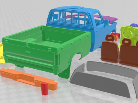Chevrolet D 20 1995 Printable Car Modèles 3D en vedette