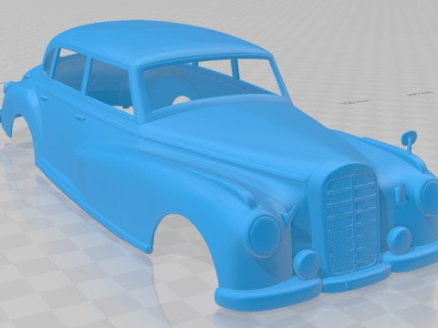 Mercedes Benz 300 W186 Limousine 1951 Printable Body Car Model Cetak 3D