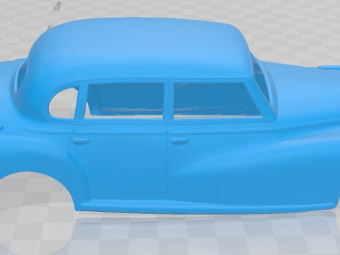 Mercedes Benz 300 W186 Limousine 1951 Printable Body Car Model Cetak 3D