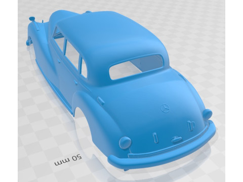 Mercedes Benz 300 W186 Limousine 1951 Printable Body Car Model Cetak 3D