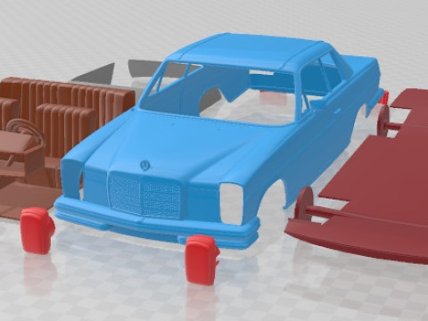 Mercedes Benz W114 1968 Printable Car 3D 打印模型