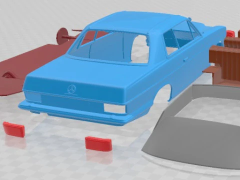 Mercedes Benz W114 1968 Printable Car 3D Print Model