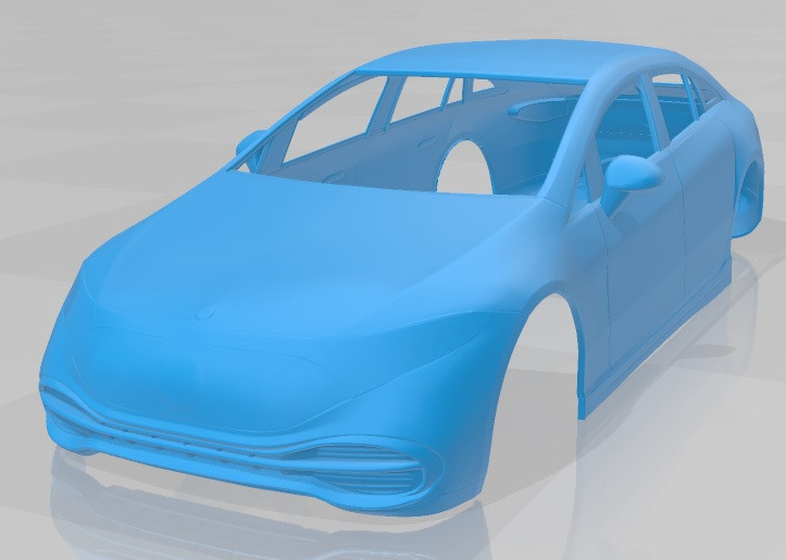 Mercedes Benz EQS 2022 Printable Body Car 3D Baskı Modeli .c4d .max .obj .3ds .fbx .stl .blend