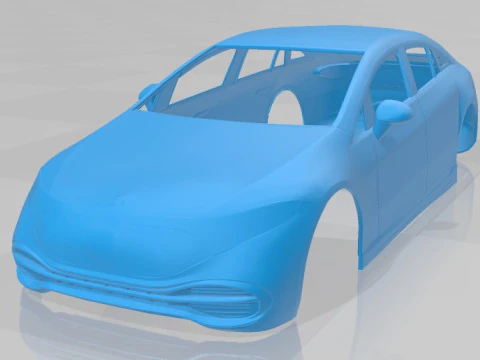 Mercedes Benz EQS 2022 Printable Body Car 3D Print Model