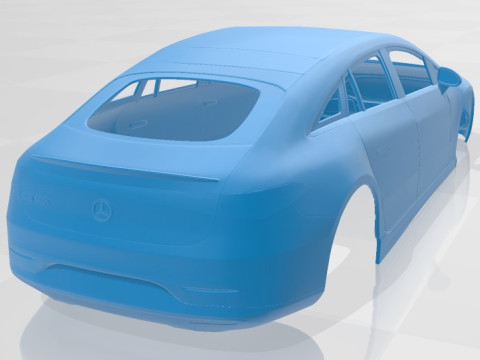 Mercedes Benz EQS 2022 Printable Body Car 3D Baskı Modeli