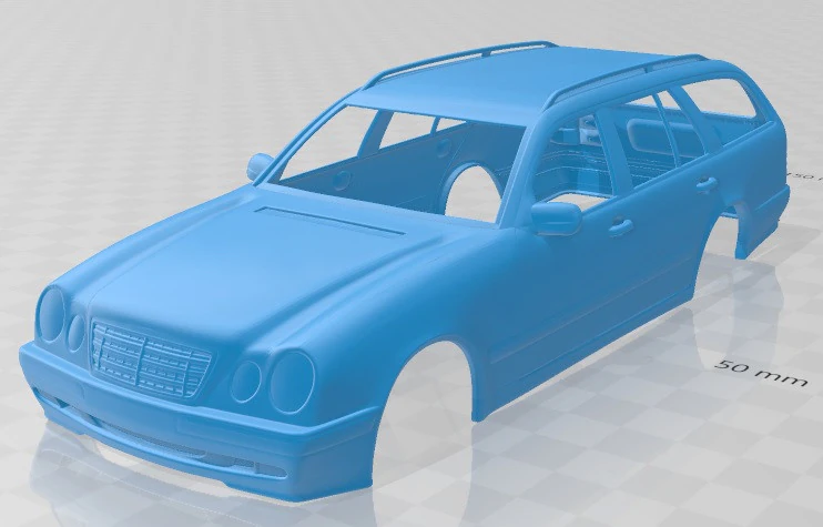 Mercedes Benz E Class Wagon 1999 Printable Body Car 3D Print Model .c4d .max .obj .3ds .fbx .stl .blend 