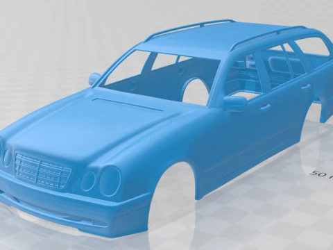 Mercedes Benz E Class Wagon 1999 Printable Body Car 3D Print Model