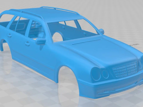 Mercedes Benz E Class Wagon 1999 Printable Body Car 3D Print Model