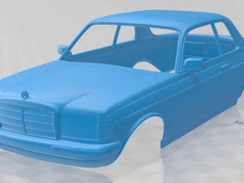Mercedes Benz E W123 Coupe 1975 Cetak Body Mobil Model Cetak 3D