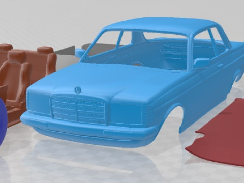 Mercedes Benz E W123 Coupe 1975 Printable Car 3D-Druckmodell