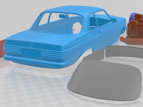 Mercedes Benz E W123 Coupe 1975 Printable Car Modelo de impresión 3D