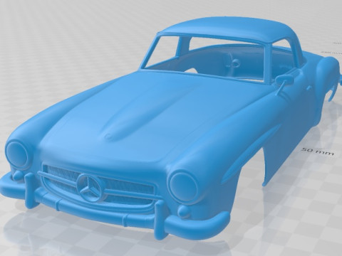 Mercedes Benz SL Class R121 1955 Printable Body Car 3D 프린트 모델