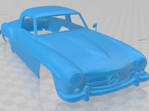 Mercedes Benz SL Class R121 1955 Printable Body Car 3D Print Model