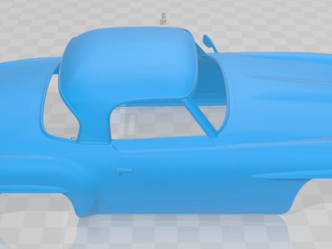 Mercedes Benz SL Class R121 1955 Printable Body Car Model do druku 3D