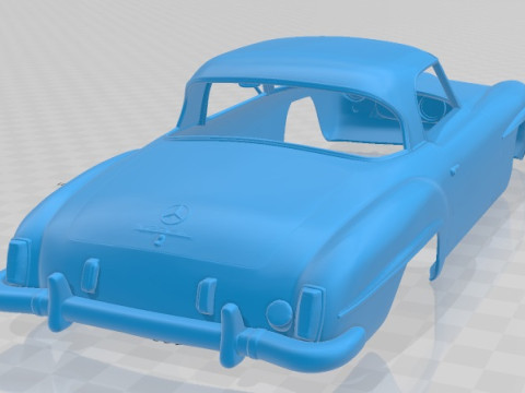 Mercedes Benz SL Class R121 1955 Printable Body Car Model do druku 3D