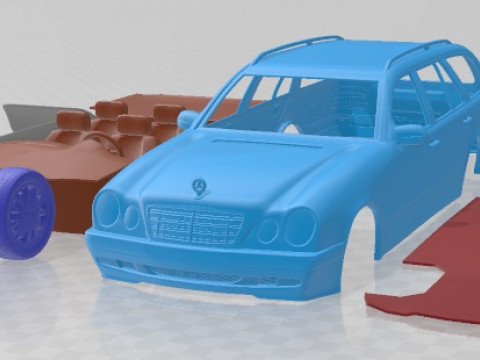 Mercedes Benz E Class Wagon 1999 Printable Car 3D Print Model