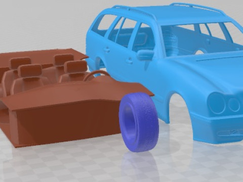 Mercedes Benz E Class Wagon 1999 Printable Car 3D 打印模型