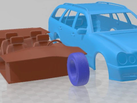 Mercedes Benz E Class Wagon 1999 Printable Car 3D Print Model