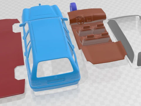 Mercedes Benz E Class Wagon 1999 Printable Car 3D Print Model