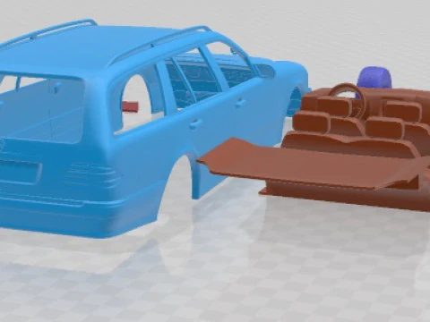 Mercedes Benz E Class Wagon 1999 Printable Car 3D Print Model