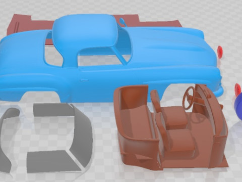 Mercedes Benz SL Class R121 1955 Printable Car 3D Принт Модель