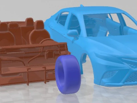 Toyota Camry 2018 Printable Car 3D Print Model
