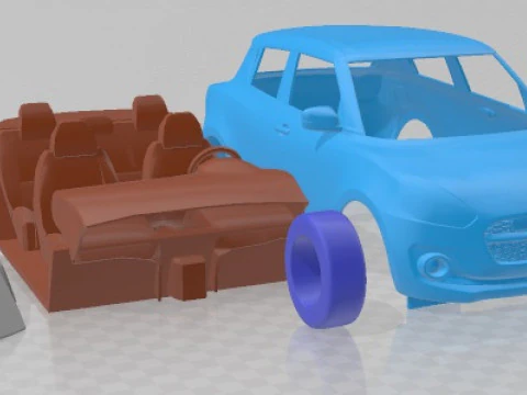 Suzuki Swift 2021 Printable Car 3D Print Model