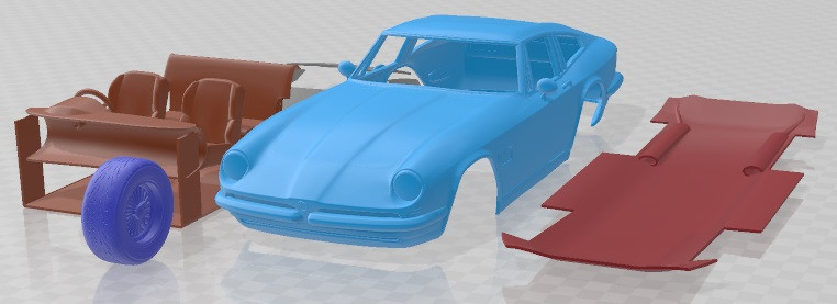 AC 428 1965 Printable Car 3D Print Model .c4d .max .obj .3ds .fbx .stl .blend 