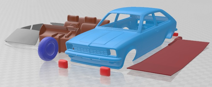 Opel Kadett City 1975 Printable Car Modèles 3D en vedette .c4d .max .obj .3ds .fbx .stl .blend 