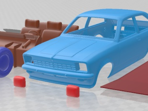 Opel Kadett City 1975 Printable Car 3D Baskı Modeli