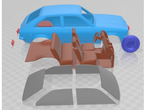 Opel Kadett City 1975 Printable Car Modèles 3D en vedette