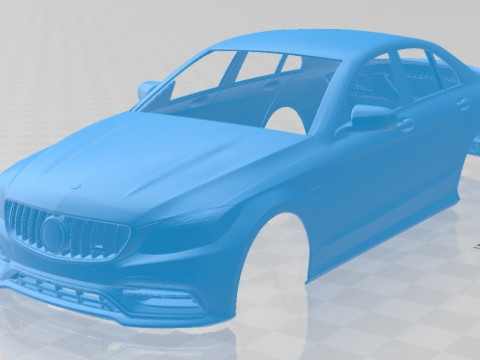 Mercedes C63 S AMG sedan 2019 Printable Body Car 3Dプリントモデル