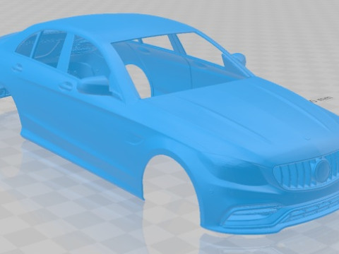 Mercedes C63 S AMG sedan 2019 Printable Body Car Modelo de impresión 3D