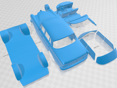 Mercedes Benz W110 1966 Printable Car 3D Print Model