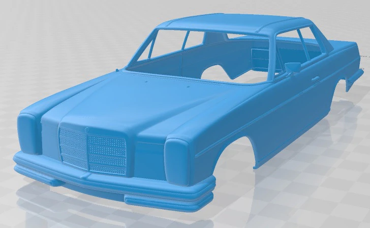 Mercedes Benz W114 1968 Printable Body Car 3D Print Model .c4d .max .obj .3ds .fbx .stl .blend