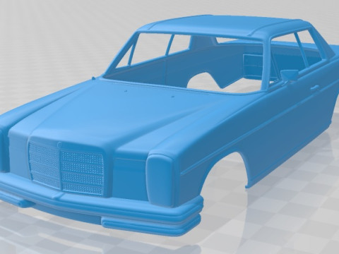 Mercedes Benz W114 1968 Printable Body Car 3D प्रिंट मॉडल