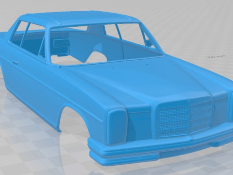 Mercedes Benz W114 1968 Printable Body Car Modelo de impresión 3D
