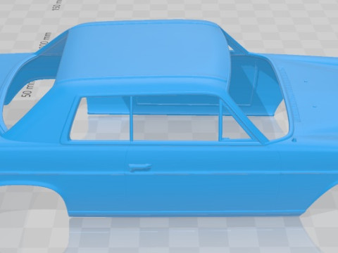 Mercedes Benz W114 1968 Printable Body Car Modelo de impresión 3D