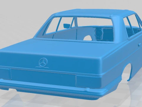 Mercedes Benz W114 1968 Printable Body Car 3D Print Model