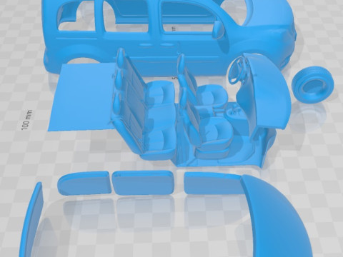 Mercedes Citan Printable Van 3Dプリントモデル