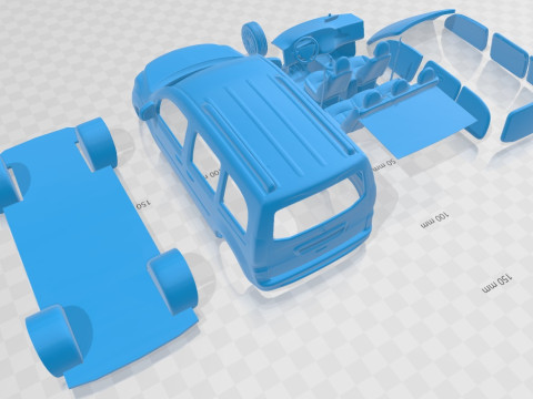 Mercedes Citan Printable Van 3Dプリントモデル