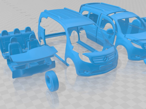 Mercedes Citan Printable Van 3Dプリントモデル