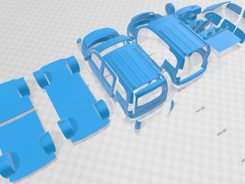 Mercedes Citan Printable Van 3Dプリントモデル