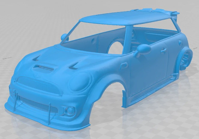 Cooper R56 Printable Body Car 3D Print Model .c4d .max .obj .3ds .fbx .stl .blend 