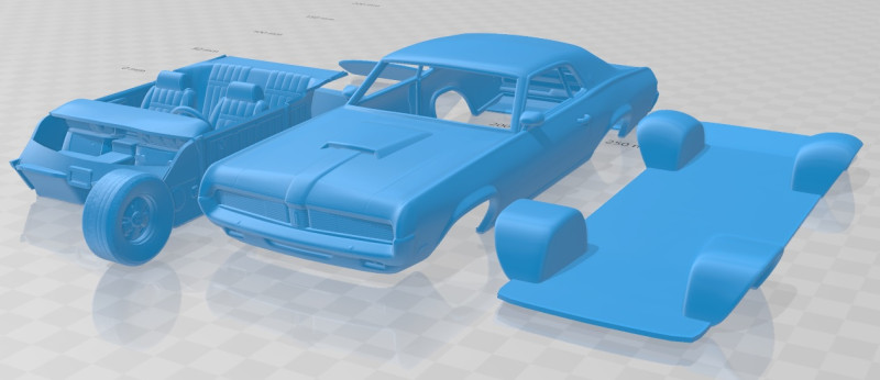 Mercury Cougar XR 7 1969 Printable Car Modelo de Impressão 3D .c4d .max .obj .3ds .fbx .stl .blend 