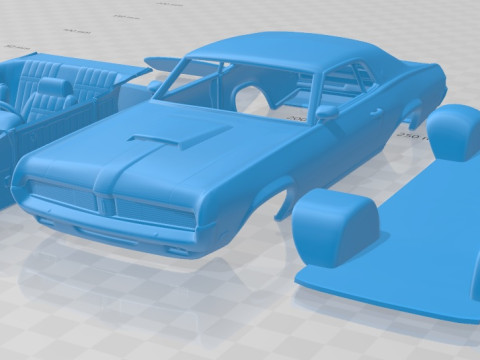 Mercury Cougar XR 7 1969 Printable Car 3D प्रिंट मॉडल