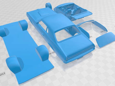 Mercury Cougar XR 7 1969 Printable Car Modelo de Impressão 3D